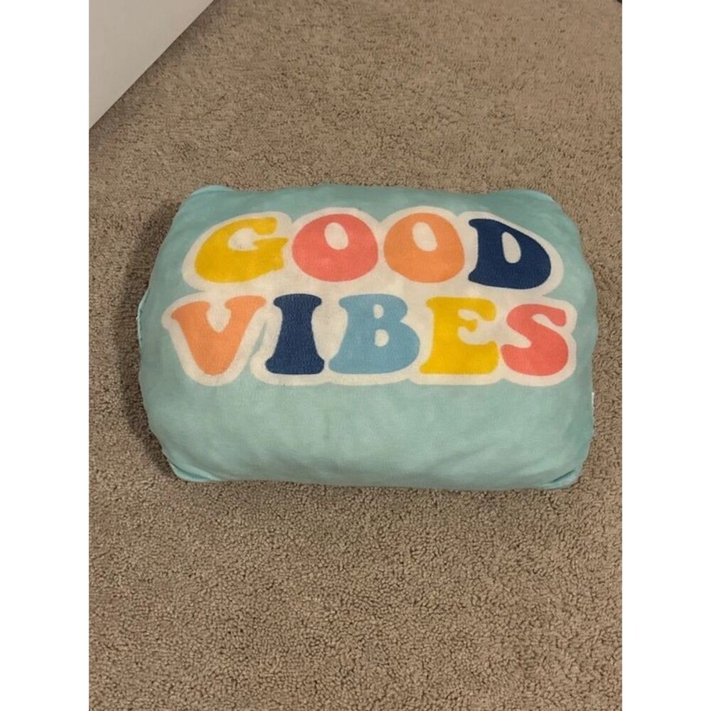 Good Vibes Multi-Colored Throw Pillow